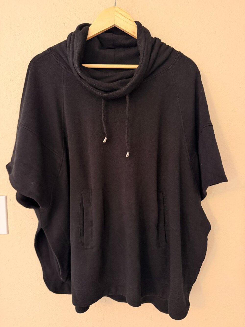 H by Bordeux brand sweatshirt poncho in Black